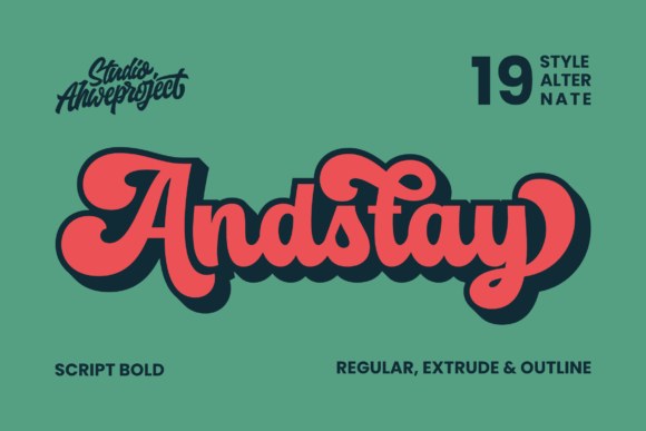 Andstay: A Bold Retro Handwritten Font for Modern Design