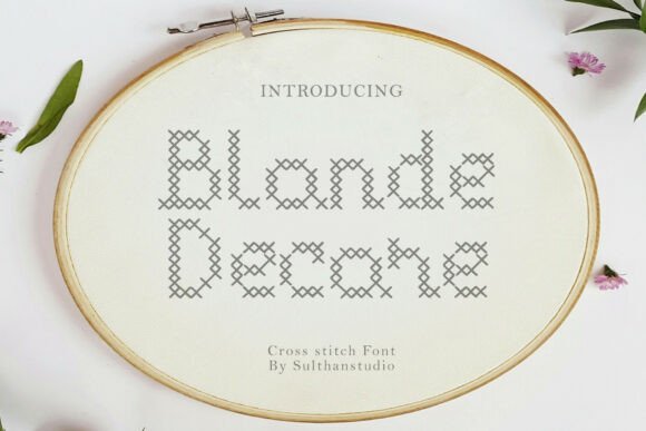 Blonde Decore: The Pixelated Charm of Cross Stitch Typography