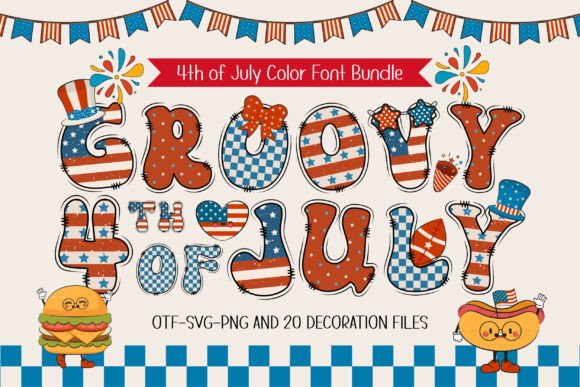 Celebrate with Style: The Groovy 4th of July Typeface