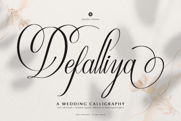 Defalliya: A Calligraphy Font for Timeless Elegance