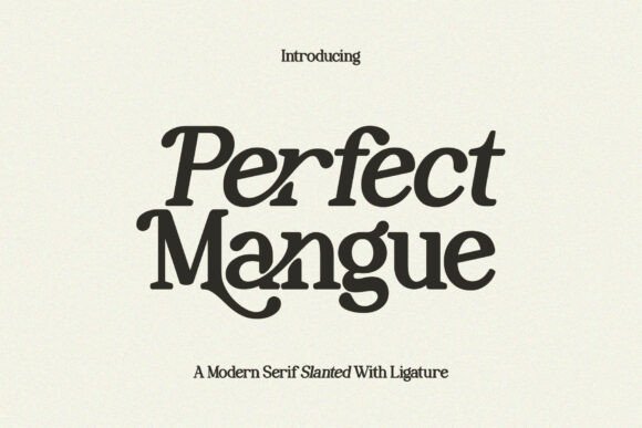 Perfect Mangue: The Serif That Balances Luxury with Edge