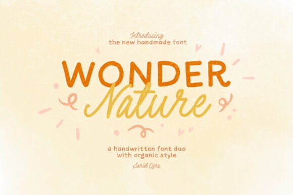 Wonder Nature: A Handwritten Font Duo for Authentic Design